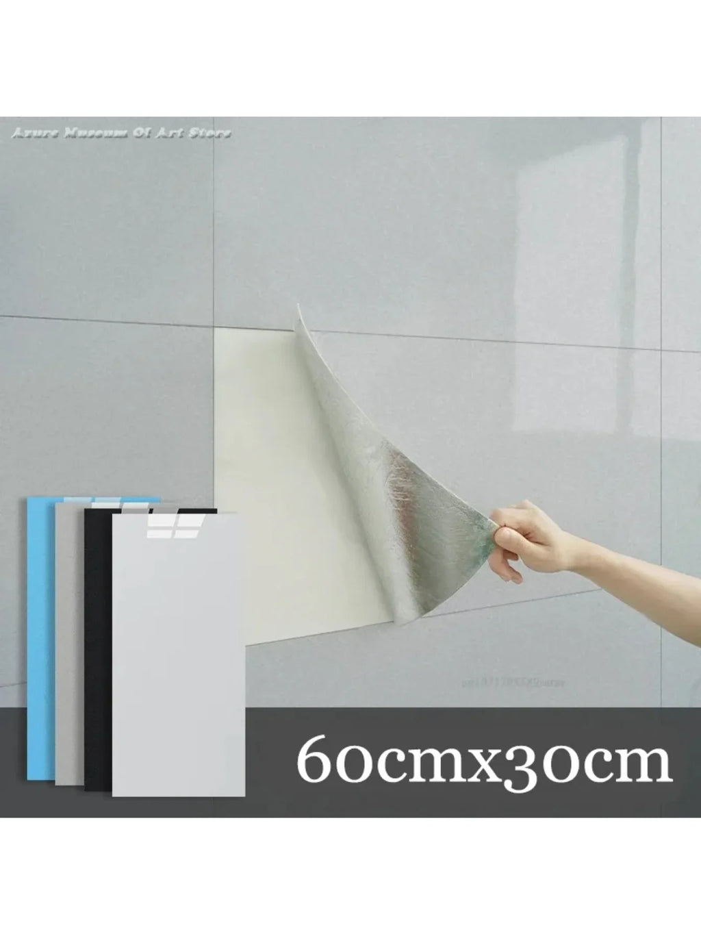 10-Pack Self-Adhesive Marble Tile Stickers – Waterproof 30x60cm PVC Peel-and-Stick Tiles for Kitchen & Bathroom Walls/Floors