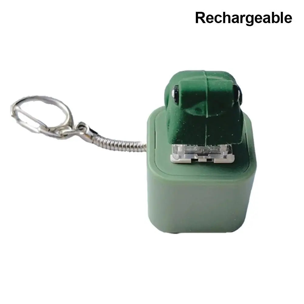 Funny Croaking Frog Keychain Rechargeable Frog/Pig/Dog Cat Keyboard Fidget Clicker Sound Keychain with LED for Stress Relief