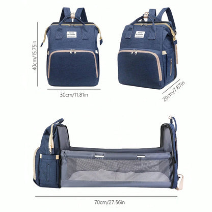 NestEase™ 3‑in‑1 Diaper Bag & Portable Rest Station