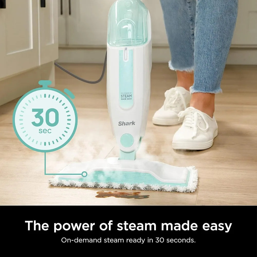 Shark Steam Mop with 2 Machine Washable Dirt Grip Pads, Removable Water Tank, Lightweight