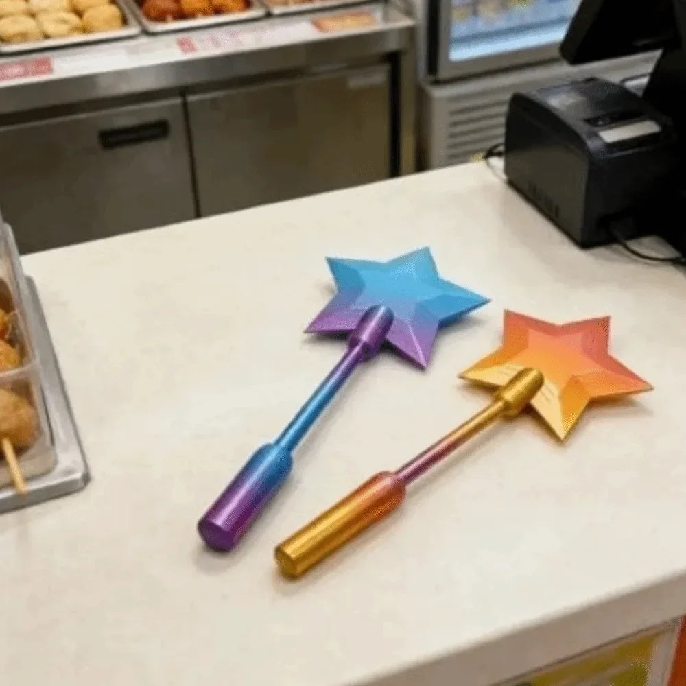 Fashion Creative 3D Printed Wand Tap To Pay Portable Cute Star Magic Wand Holder Funny Lightweight Credit Card Holder Daily Use