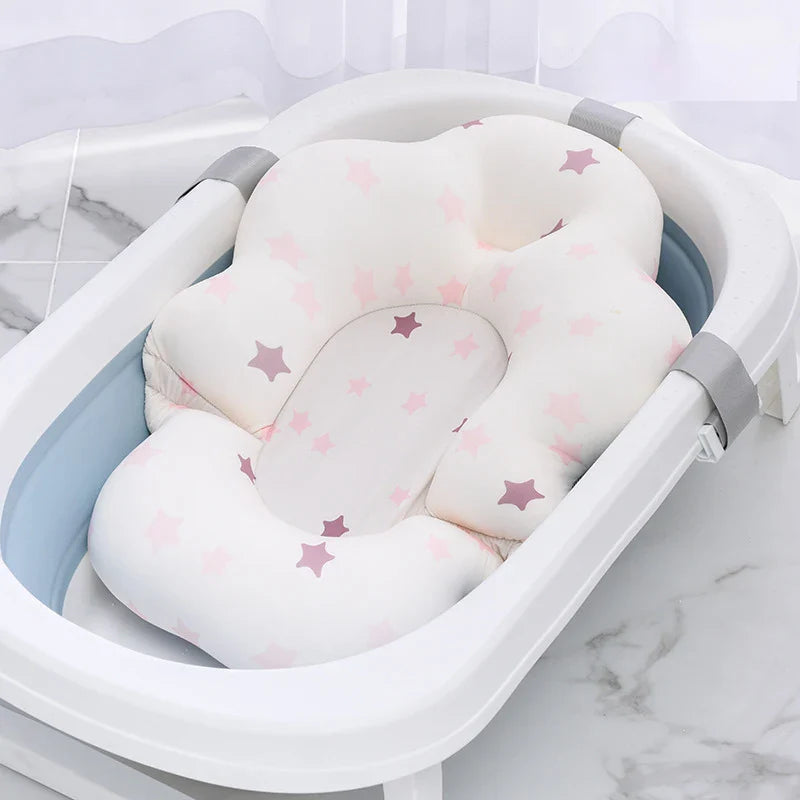 Baby Bathtub with Non-Slip Mat Cushion