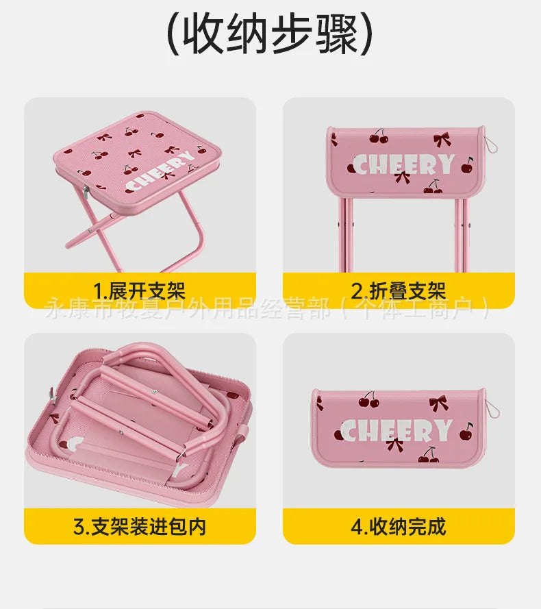 Small Mazar Folding Portable Handbag Stool Outdoor Small Stool Student Stool Queue Artifact Picnic Stool, Train Stool