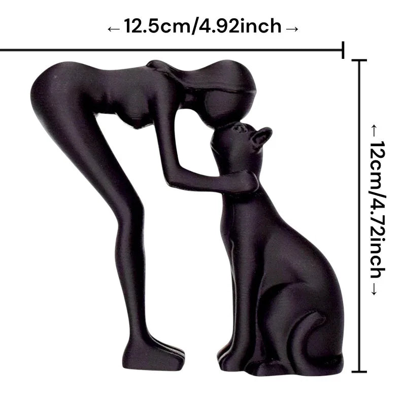 Figurine Abstract Pet Companion Sculpture Home Office Decor Creative Interactive Craft Indoor Modern Art Gift