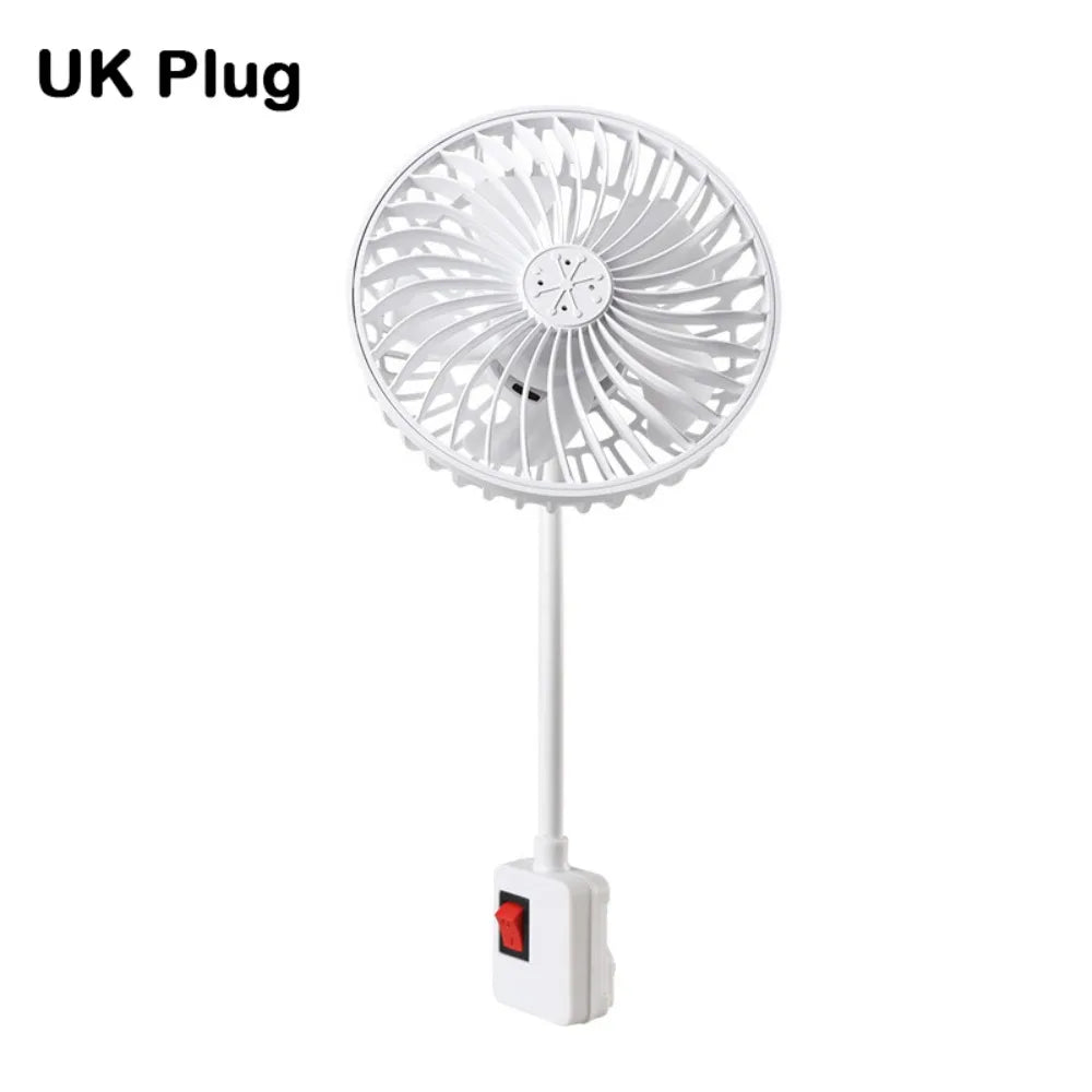 360 Rotatable Socket Fan Low Noise Energy Saving UK Plug Fan EU Plug with Safety Cover Wall Socket Fan for Kitchen Bathroom Dorm