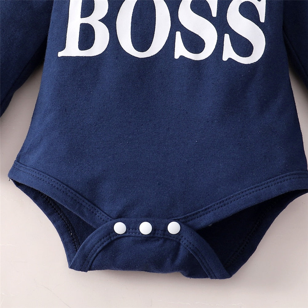 Little Boss Long Sleeve Hoodie Set