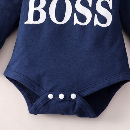 Little Boss Long Sleeve Hoodie Set