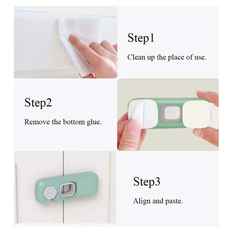 Child Safety Toddler Cabinet & Door Handle Lock (6 Pack)