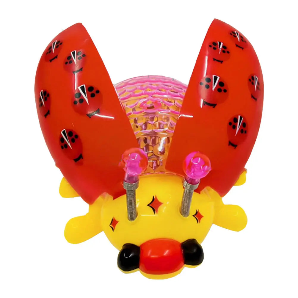 1Pcs Electric Ladybug Light Music Plaything Creative Kids Educational Plaything Portable Fun Gift Child Cognitive Social Skills