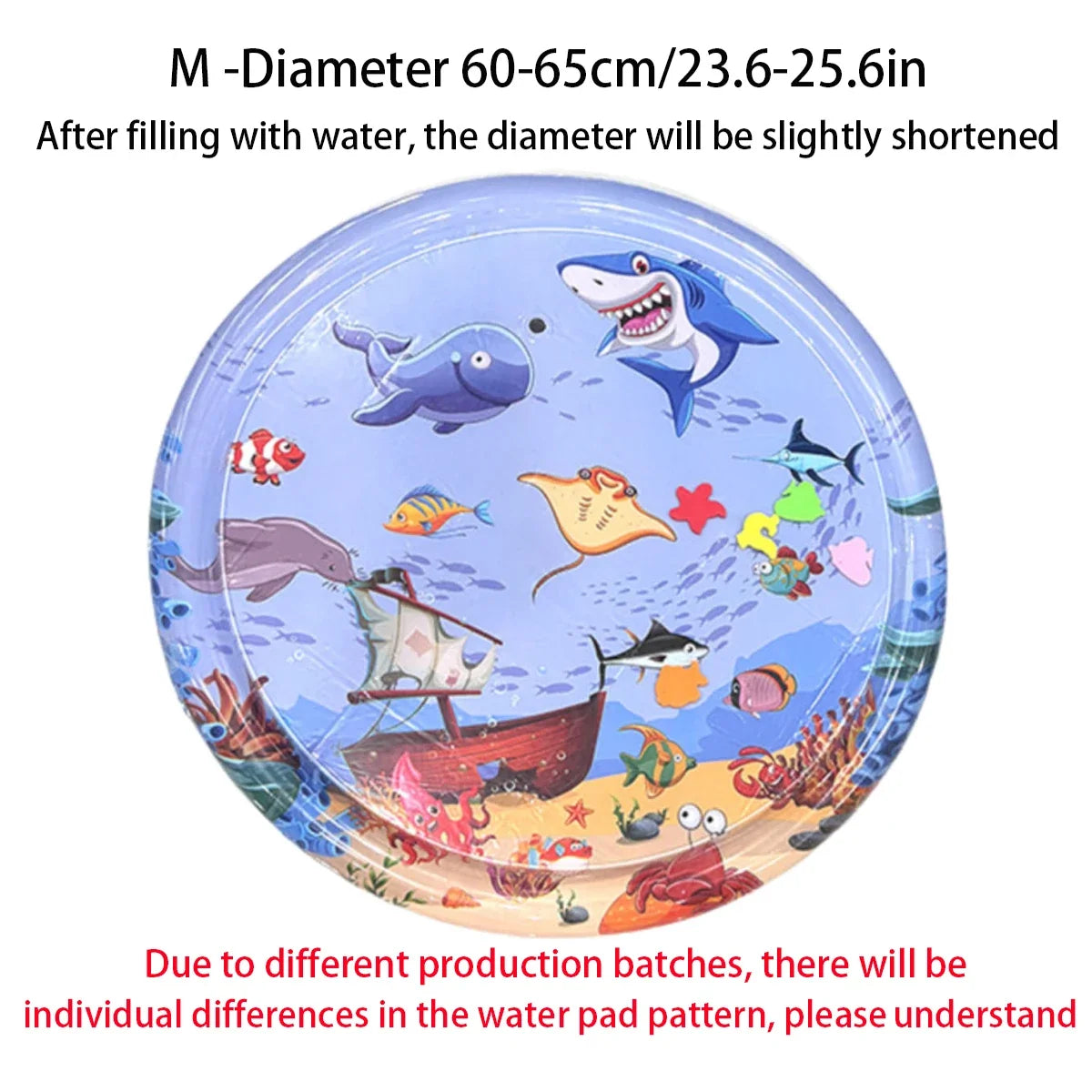 Summer pet cooling mat，Thickened Inflatable Water Mat For Cat And Dog Pet Playmat With Fish Sea Ocean Theme Sensory Toy Water