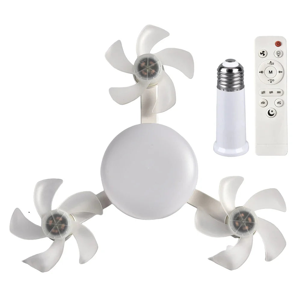 Intelligent ceiling light electric fan light Kitchen high wind power Silent Easy to clean e27 Screw Fan Light Restaurant Fan Eye