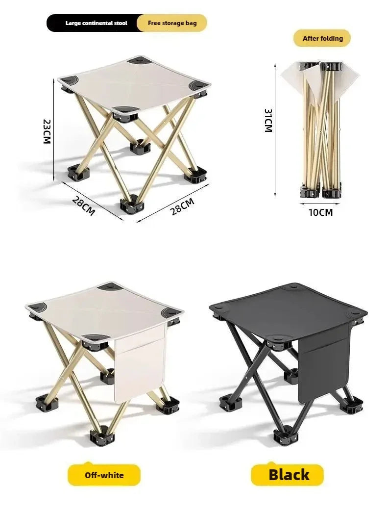 Outdoor Portable Folding Stool Camping Collapsible Foot Stool Hiking Beach Travel Picnic Fishing Seat Tools Ultralight Picnic