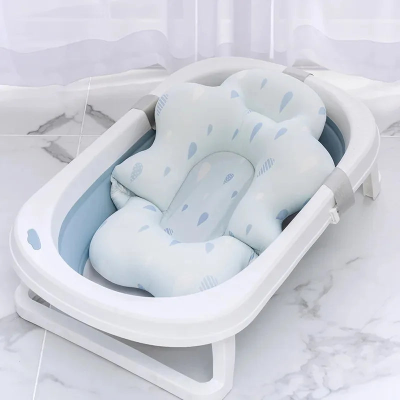 Baby Bathtub with Non-Slip Mat Cushion
