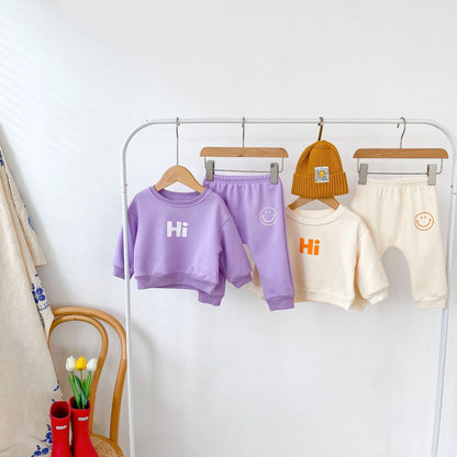 Hi Baby Sweatshirt and Jogger Pants Set