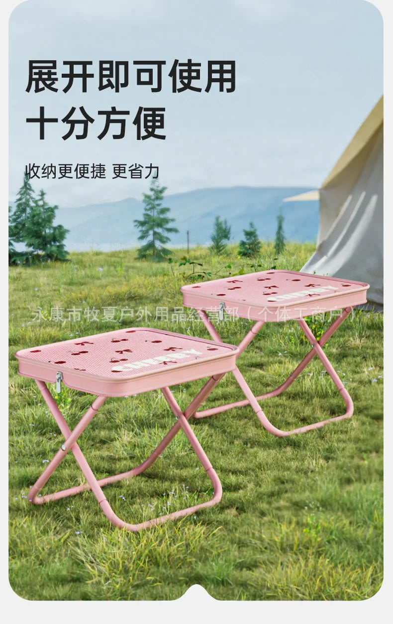 Small Mazar Folding Portable Handbag Stool Outdoor Small Stool Student Stool Queue Artifact Picnic Stool, Train Stool
