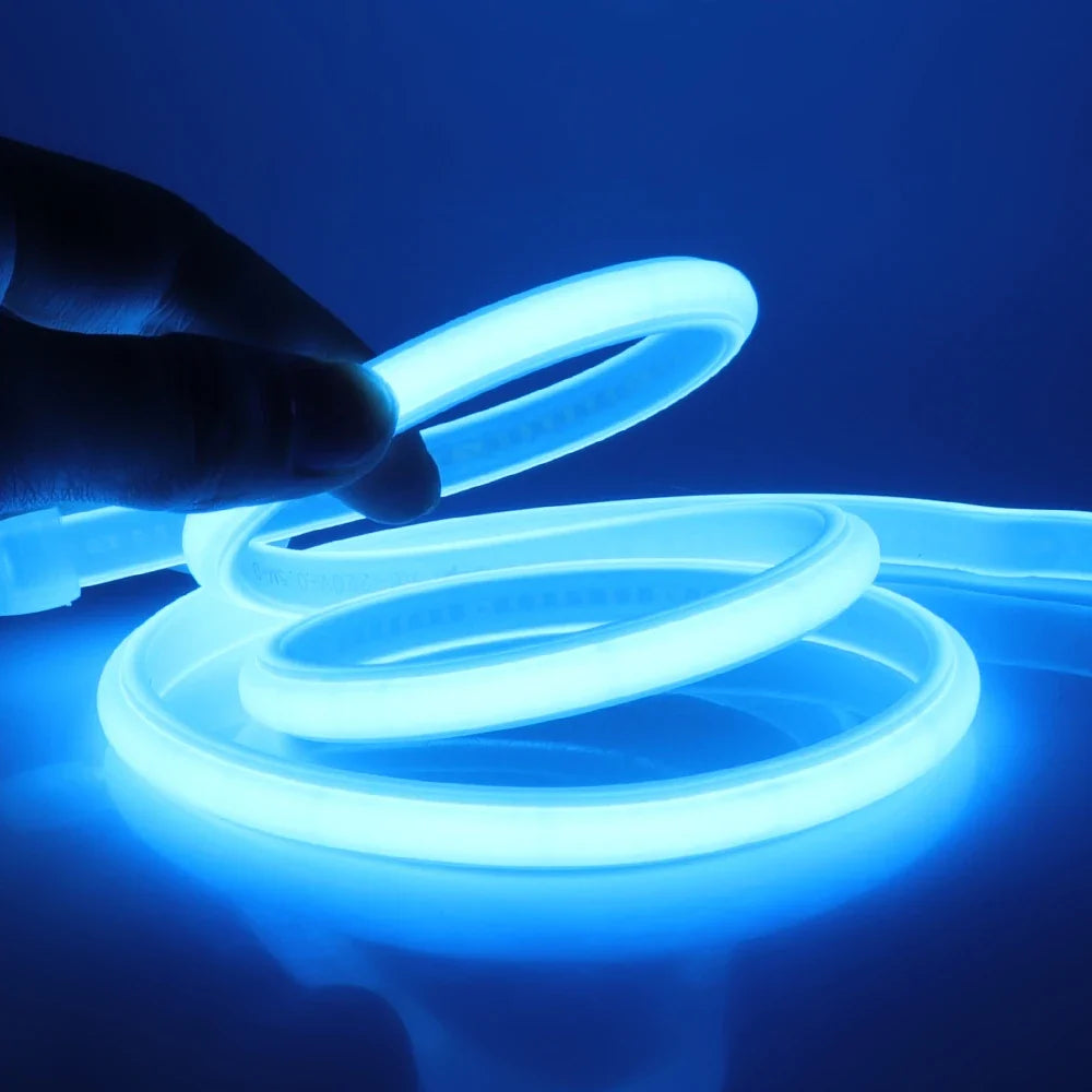 AC 220V COB Neon Light 288Leds/M White Red Ice Blue Pink Yellow Purple Green High Bright CRI RA90 Waterproof Ribbon LED Strip