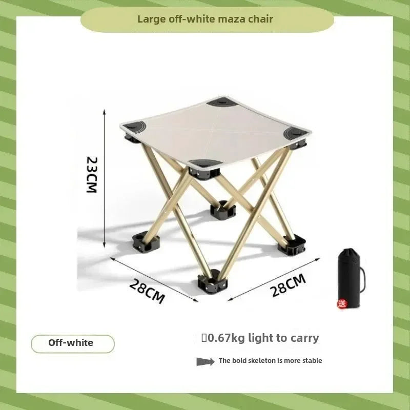 Outdoor Portable Folding Stool Camping Collapsible Foot Stool Hiking Beach Travel Picnic Fishing Seat Tools Ultralight Picnic