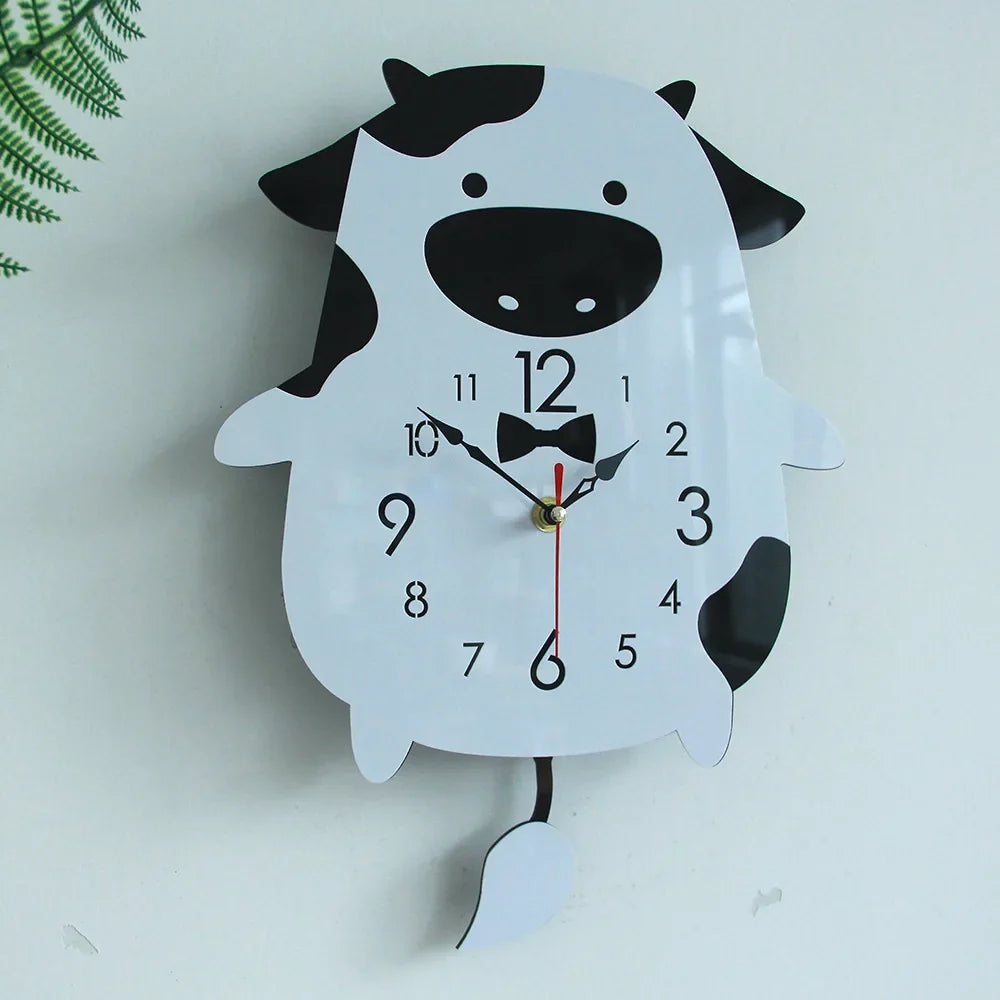 Rocking Tail Cat Hanging Clock