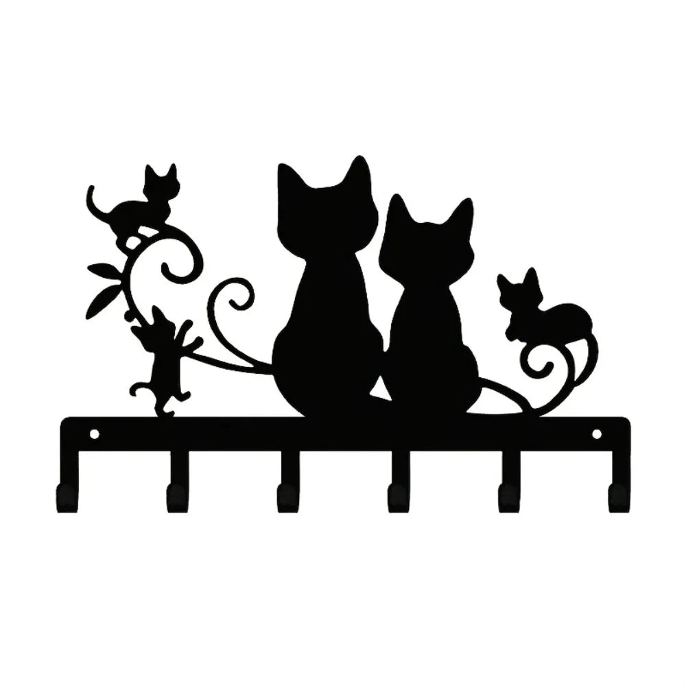 1pc Metal Black Cat Wall Art Aluminum Iron Painting Hanging Ornament Home Decor Kitchen Living Room