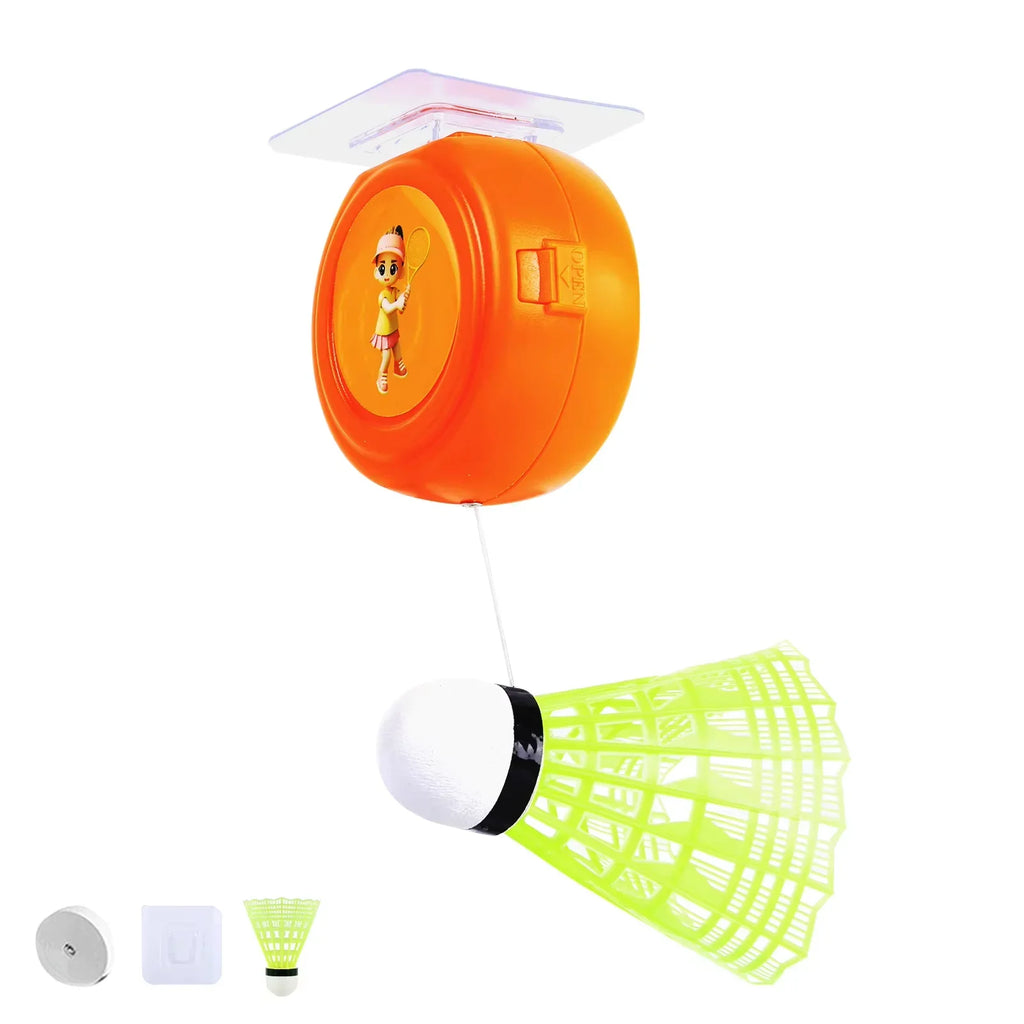 Automatic Retractable Badminton Trainer Solo Practice Rebounder with Adjustable Speed for All Skill Levels Home Office Practice