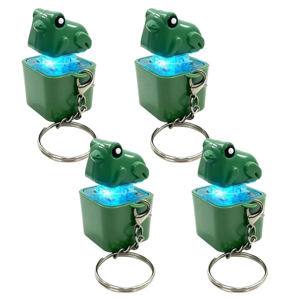 Croaking Frog Fidget Toy Keychain Rechargeable Frog Keychain with Sound & LED Lights, Funny Frog Keyboard Clicker Stress Relief