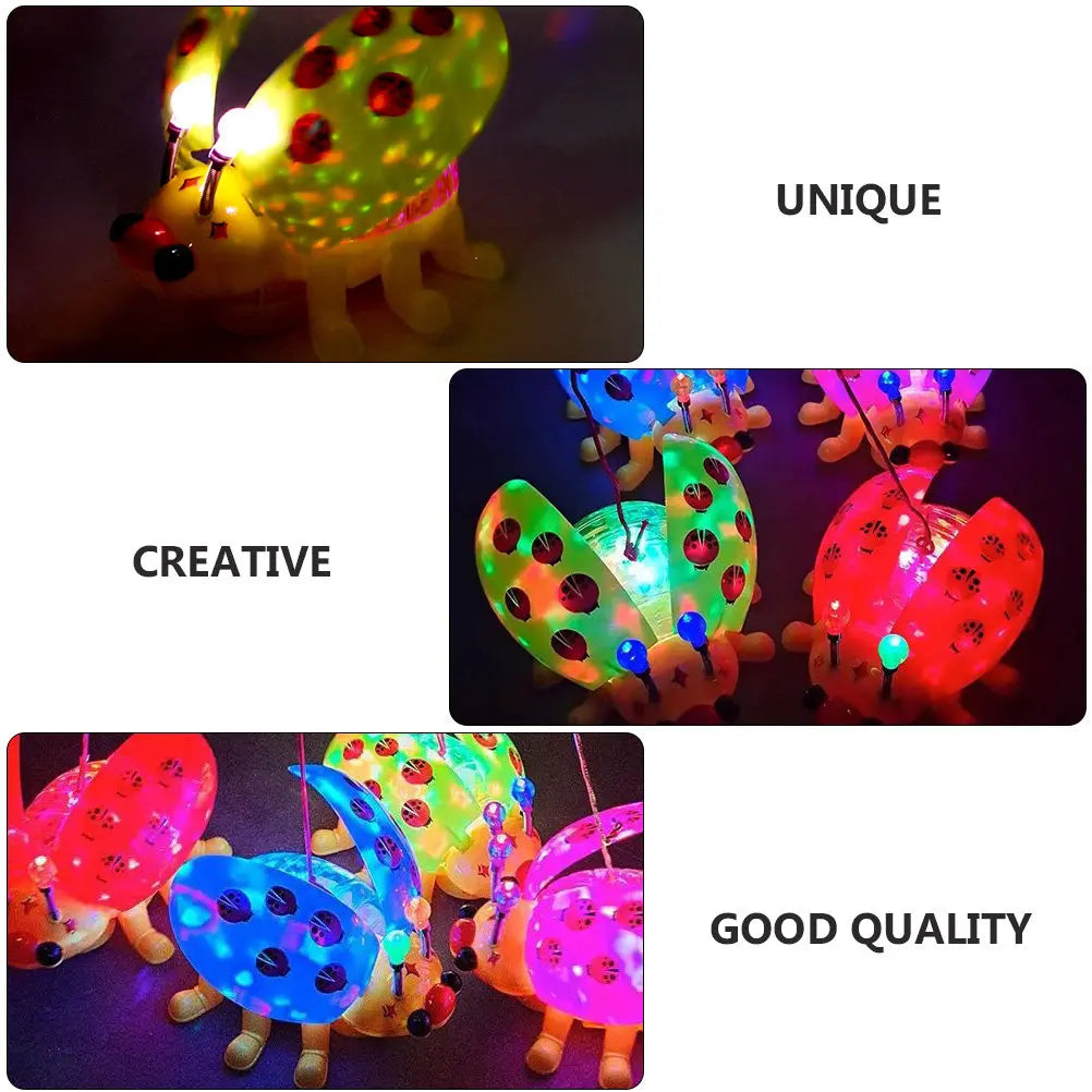 1Pcs Electric Ladybug Light Music Plaything Creative Kids Educational Plaything Portable Fun Gift Child Cognitive Social Skills