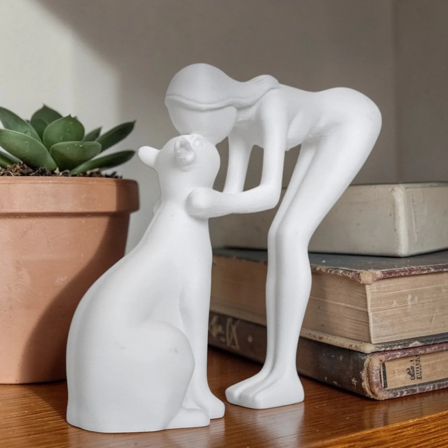 Figurine Abstract Pet Companion Sculpture Home Office Decor Creative Interactive Craft Indoor Modern Art Gift