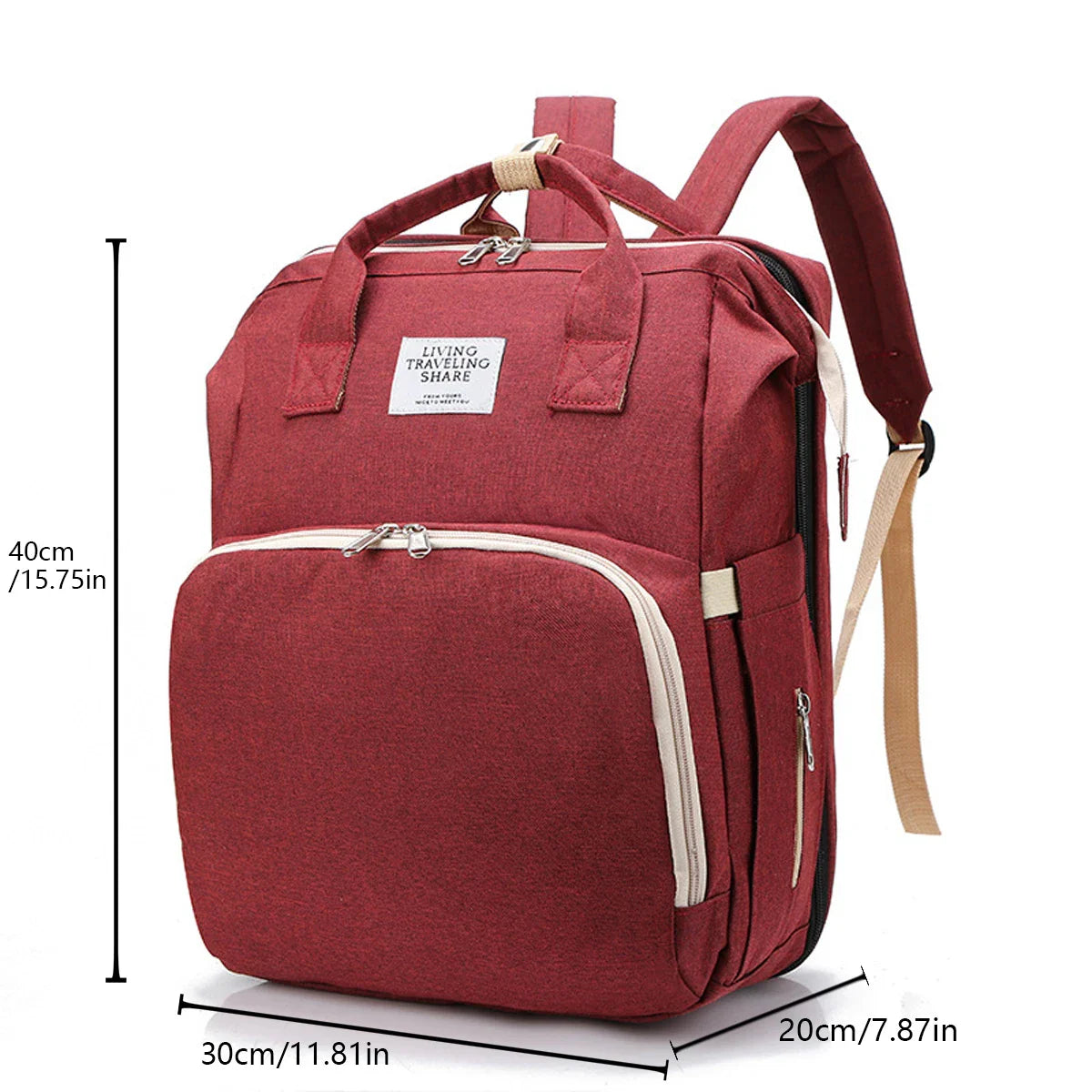 NestEase™ 3‑in‑1 Diaper Bag & Portable Rest Station