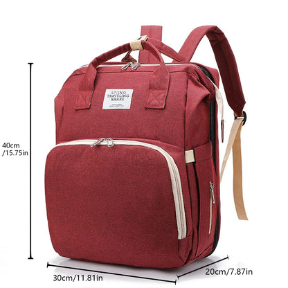 NestEase™ 3‑in‑1 Diaper Bag & Portable Rest Station