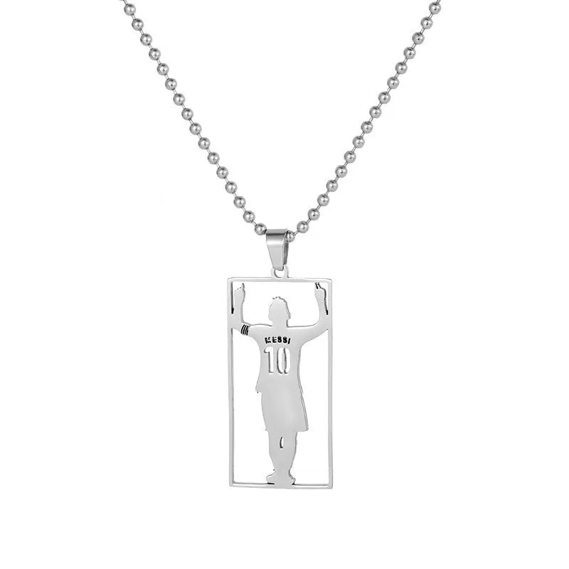 cr7 necklace Stainless Steel Titanium gold plated Crystals football Cristiano Ronaldo 7 jersey pendant necklace