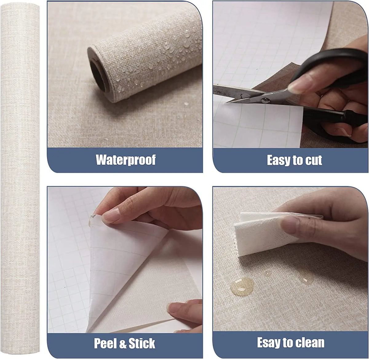 Peel Stick Wallpaper Linen Self Adhesive product detail
