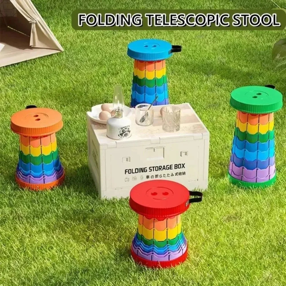 Upgraded Portable Foldable Folding Stool Retractable Folding Camping Stool Suitable For Adults Outdoor Fishing Gardening