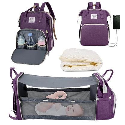 NestVoyage™ 3‑in‑1 Diaper Bag & Portable Changing Station