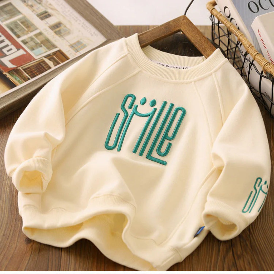 Unisex Children's Sweater Featuring a Cheerful Smile Design