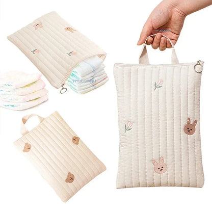 Cotton Diaper Storage Bag