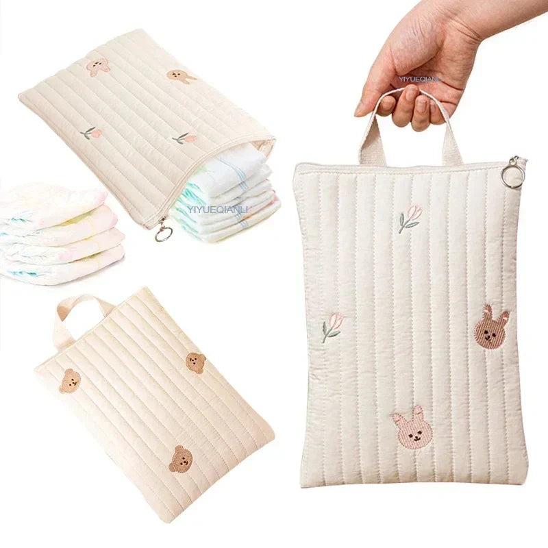 Cotton Diaper Storage Bag