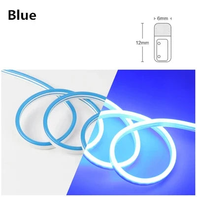 5V 12V 24V Led Neon Strip Light 6mm Narrow Rope Flex Tape Silicon Tube Bar Waterproof DIY Sign Red Green Blue Yellow Pink White