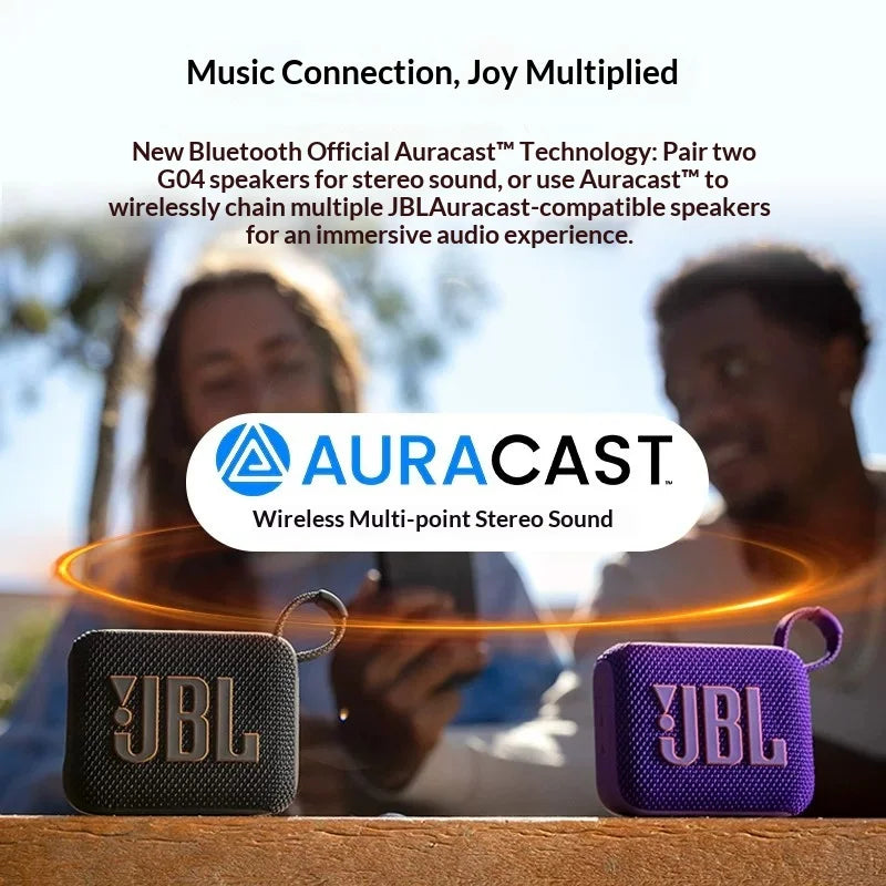 JBL Go 4 Compact large-volume audio system with low power consumption operation and full-device compatibility