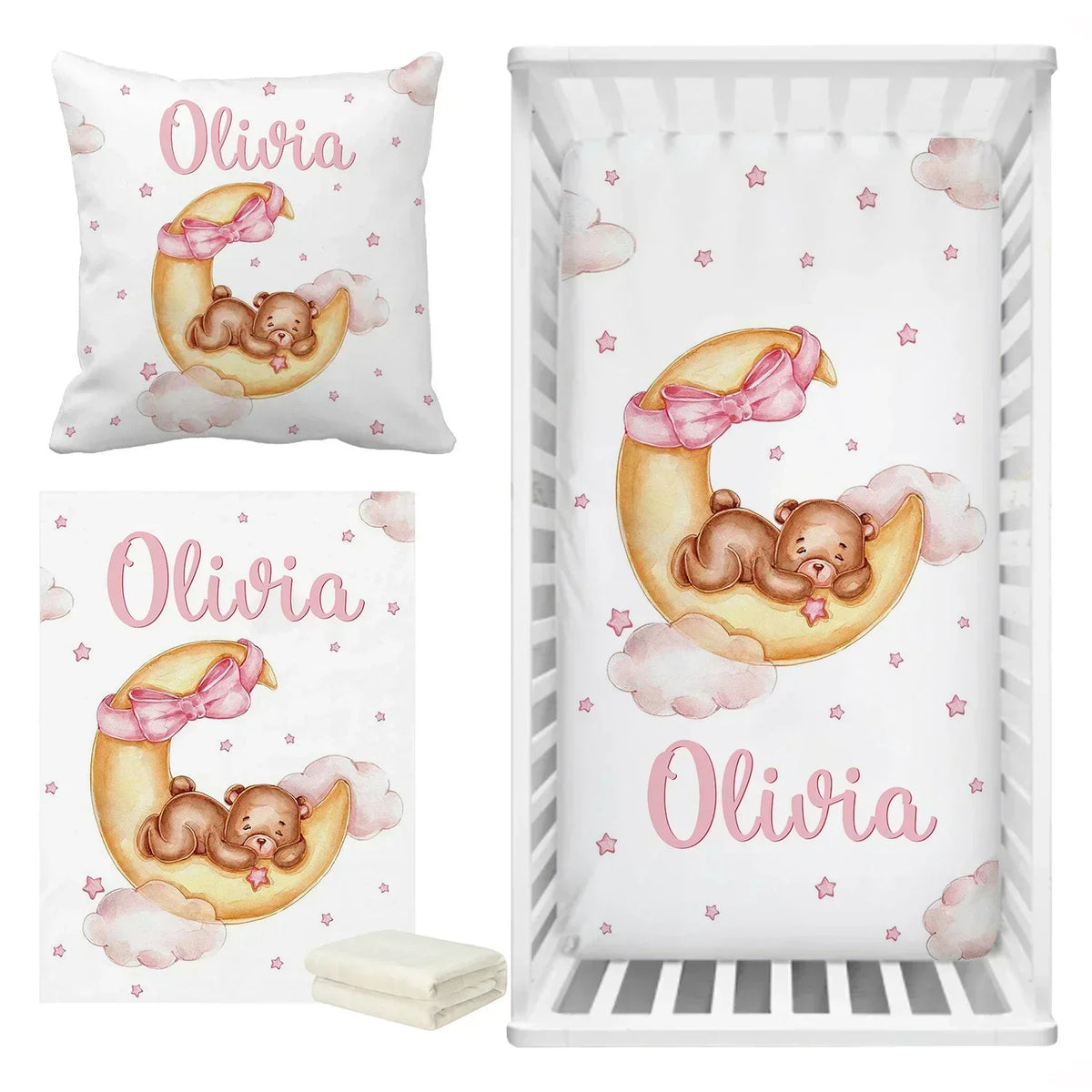 Sleeping Bear Custom Name Bedding product detail
