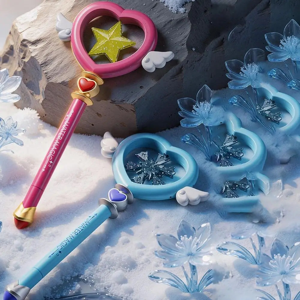 Water Park Toy 7-Hole Water Wand Love Shaped Splashing Spray Water Play Stick Handheld Pull Type Water Toys Water Play