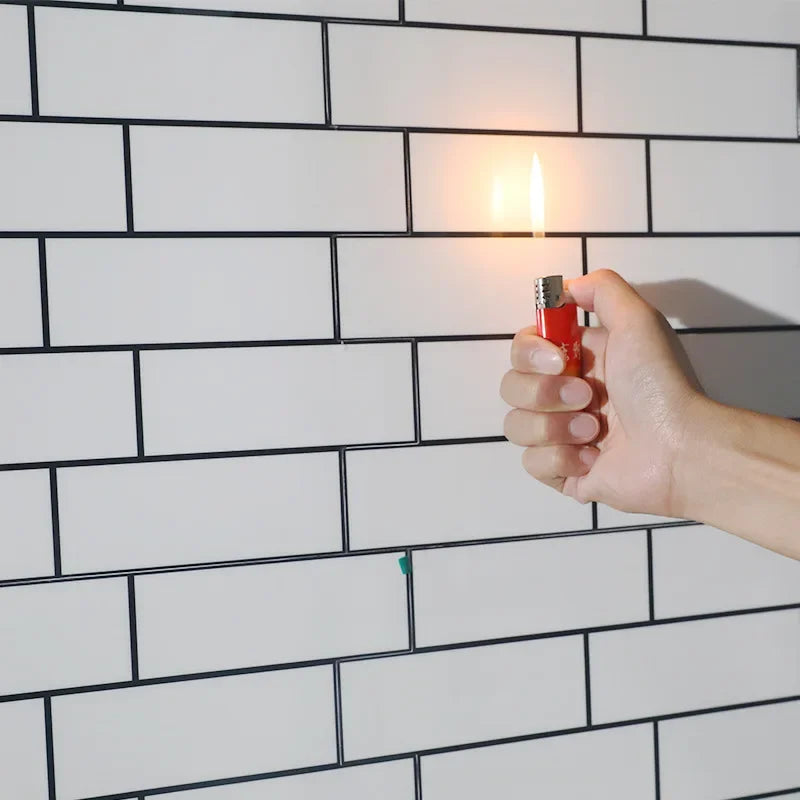 3D Peel and Stick White Subway Wall Tile Sticker Wallpaper Backsplash Of Kitchen Wall Tile Stickers Peel and StickWall Tile