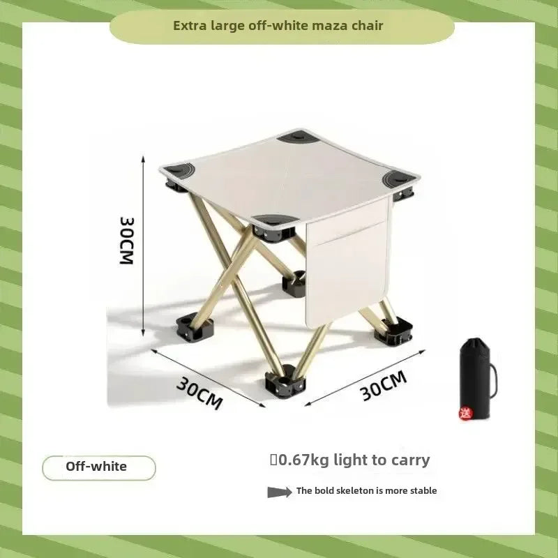 Outdoor Portable Folding Stool Camping Collapsible Foot Stool Hiking Beach Travel Picnic Fishing Seat Tools Ultralight Picnic
