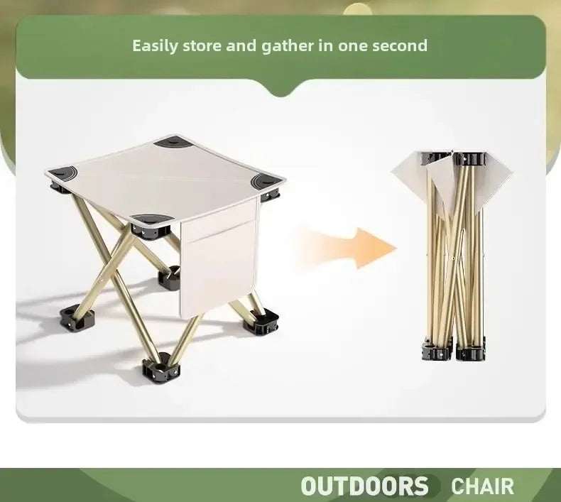 Outdoor Portable Folding Stool Camping Collapsible Foot Stool Hiking Beach Travel Picnic Fishing Seat Tools Ultralight Picnic