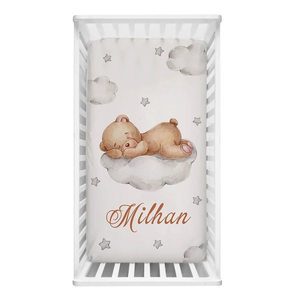 Sleeping Bear Custom Name Crib Bedding product detail
