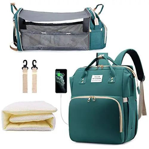 NestVoyage™ 3‑in‑1 Diaper Bag & Portable Changing Station