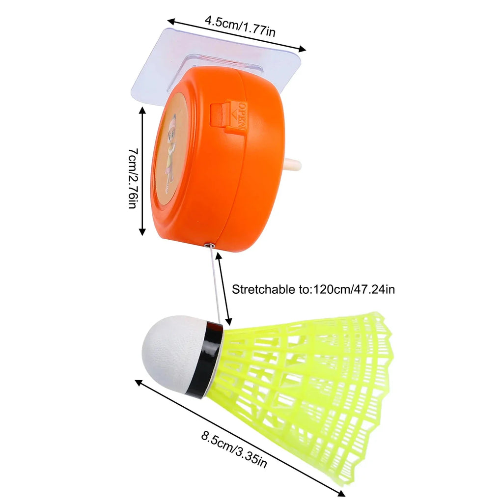 Automatic Retractable Badminton Trainer Solo Practice Rebounder with Adjustable Speed for All Skill Levels Home Office Practice