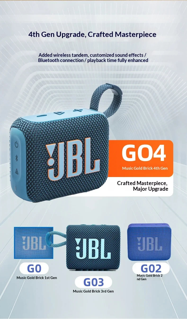 JBL Go 4 Compact large-volume audio system with low power consumption operation and full-device compatibility