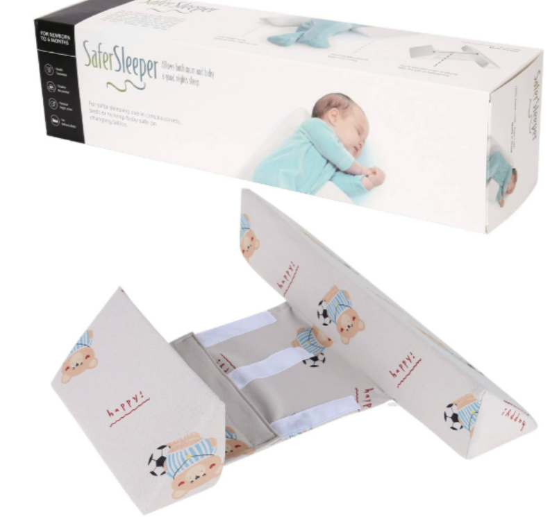 Newborn Baby Side Support Pillow Wedge with Removable Cover