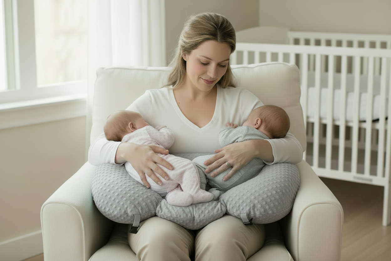 DuoNest™ Luxe Twin Nursing & Support Pillow