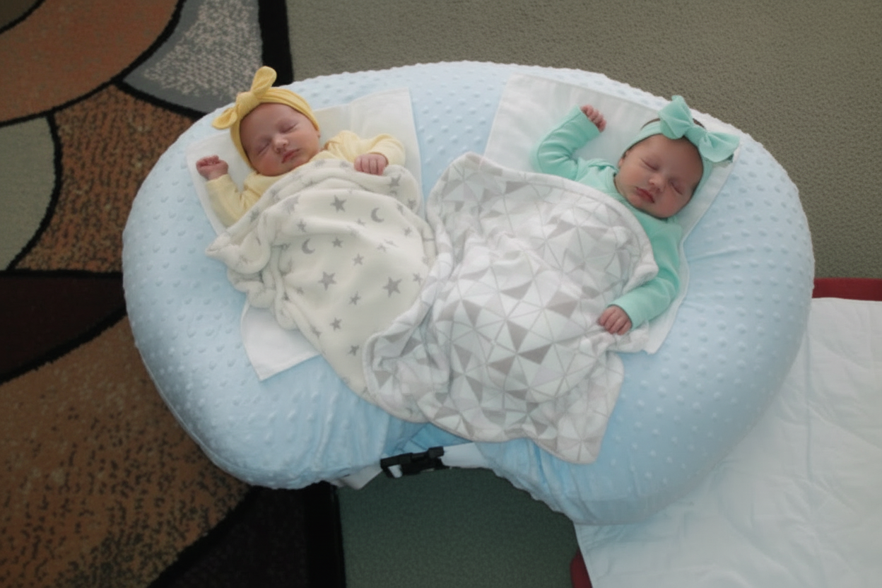DuoNest™ Luxe Twin Nursing & Support Pillow